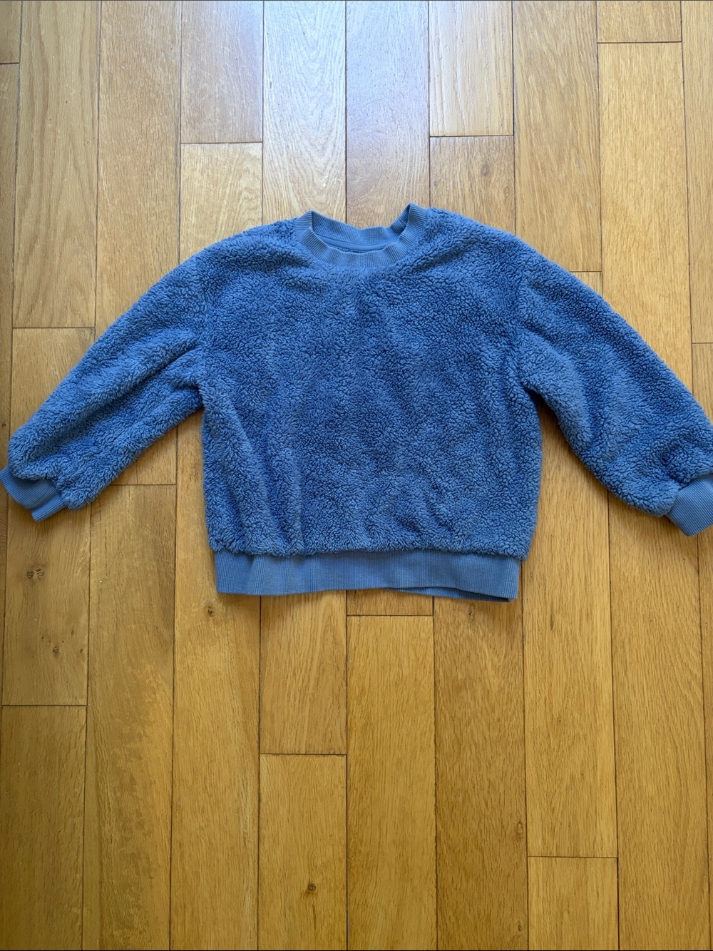 Hanna Andersson Kids Marshmallow Blue Fleece Sweatshirt